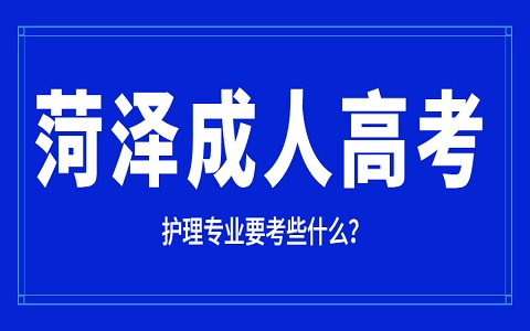 菏泽成人高考护理专业要考些什么