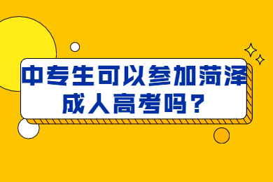 中专生可以参加菏泽成人高考吗