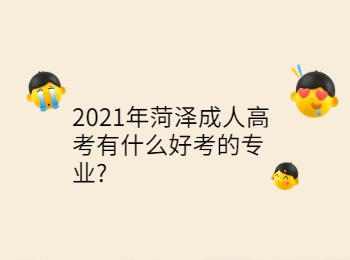 2021年菏泽成人高考有什么好考的专业