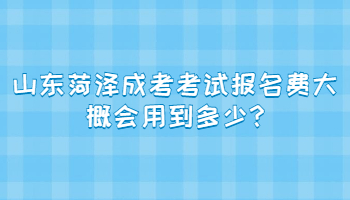 山东菏泽成考考试报名费大概会用到多少