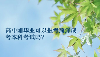 高中刚毕业可以报考菏泽成考本科考试吗